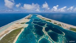 Caroline atoll top view