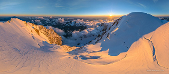Near Mont Blanc de Courmayeur at sunset