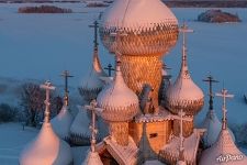 Snow covered domes