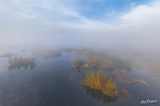 Fog over Lake Onega