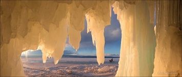 Inside ice cave, Baikal Lake, Russia