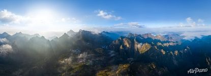Clouds above Huangshan mountains