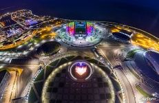 Fisht Stadium at night, Sochi Fisht Stadium at night, Sochi