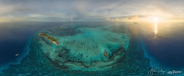 Cosmoledo Atoll at sunset Cosmoledo Atoll at sunset