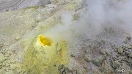 Northwestern solfatara field of Mendeleev volcano Northwestern solfatara field of Mendeleev volcano