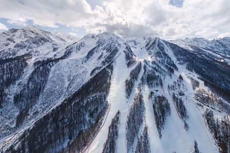 Rosa Khutor Ski Resort. Southern slope. Sochi, Russia Rosa Khutor Ski Resort. Southern slope. Sochi, Russia